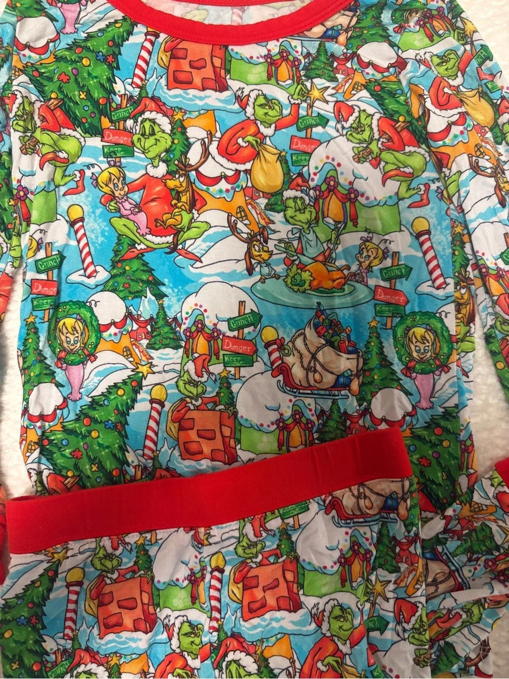 Kids Holiday Grinch Bamboo Pajama Set